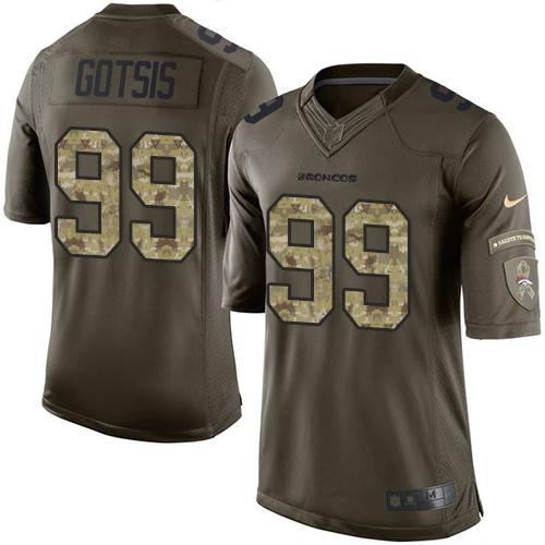 Nike Broncos #99 Adam Gotsis Green Men's Stitched NFL Limited Salute To Service Jersey